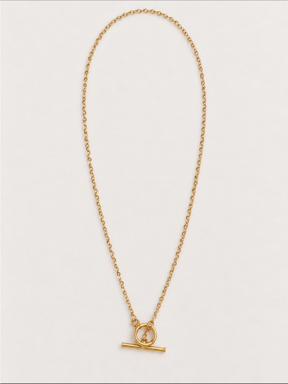 New! 18K Gold Plated Toggle Chain Necklace NWOT 1005